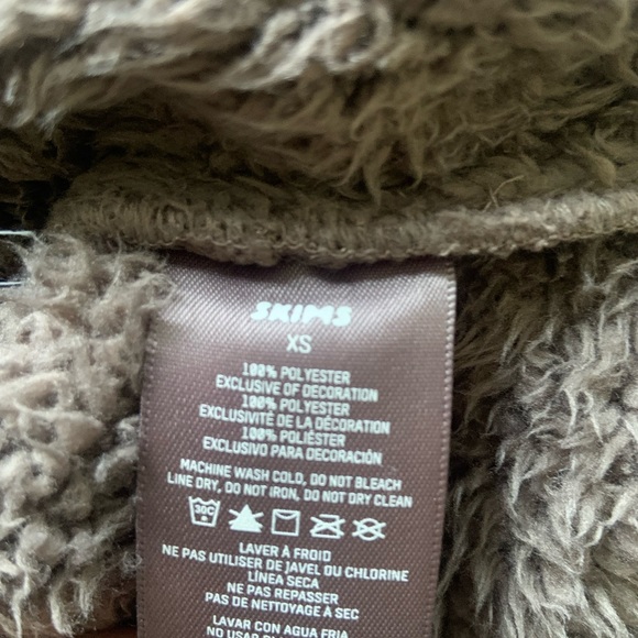 SKIMS Teddy Zip-Up Cropped Jacket | Size XS - Picture 3 of 14